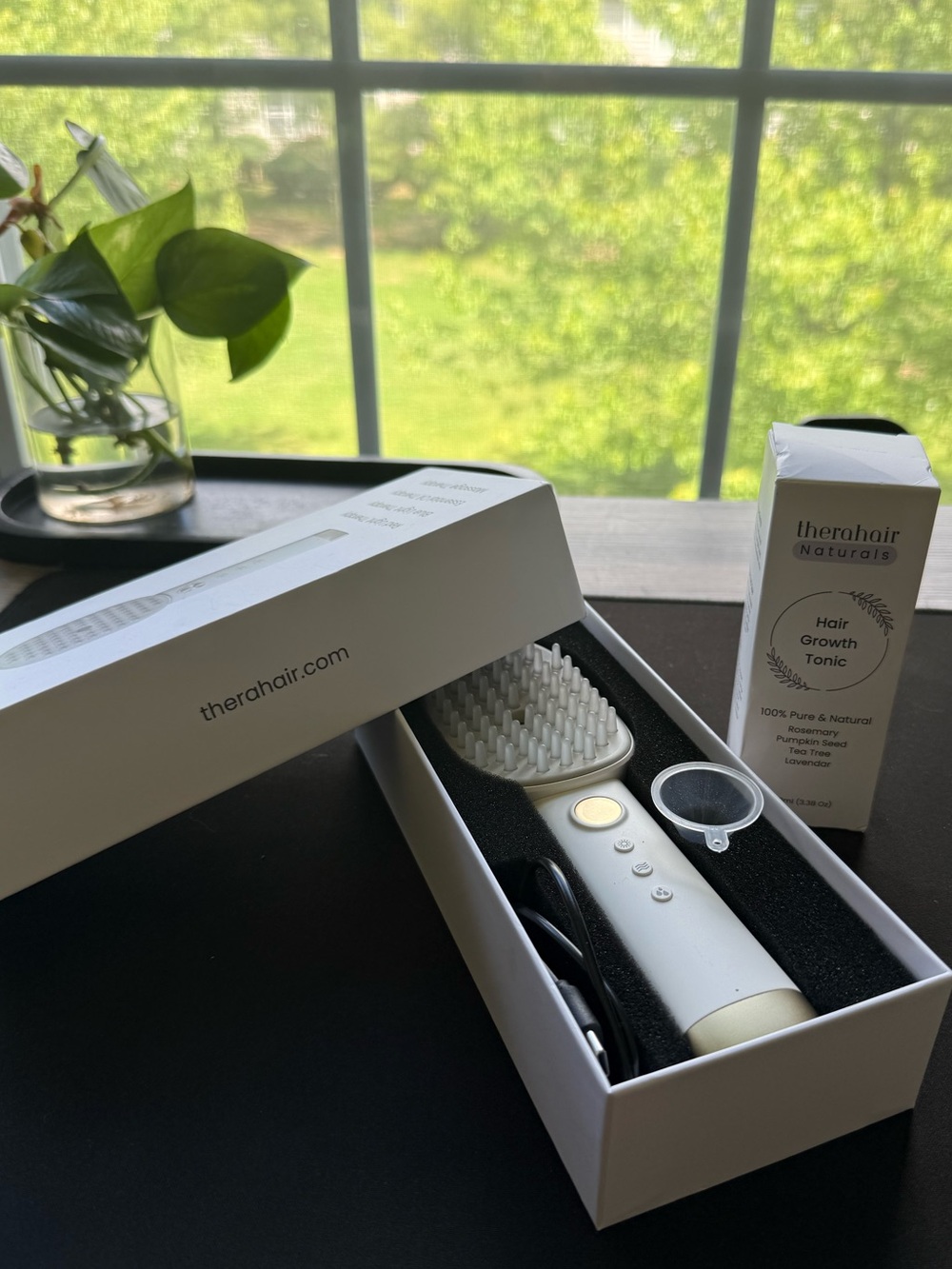 Therahair Hair Growth Brush with Tonic
